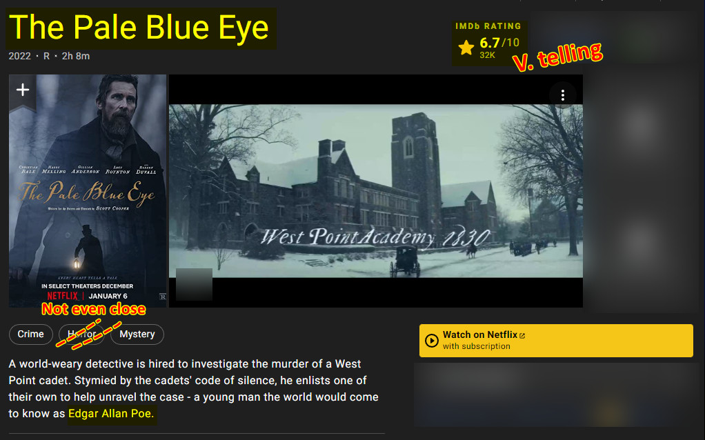 The Pale Blue Eye 2022 Netflix Edgar Allan Poe Movie Tedious   2023 01 11 190821 