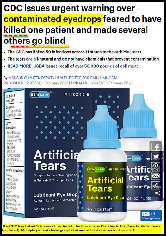 Contaminated Eye Drops Causing Blindness & Possibly Even Death! Anura