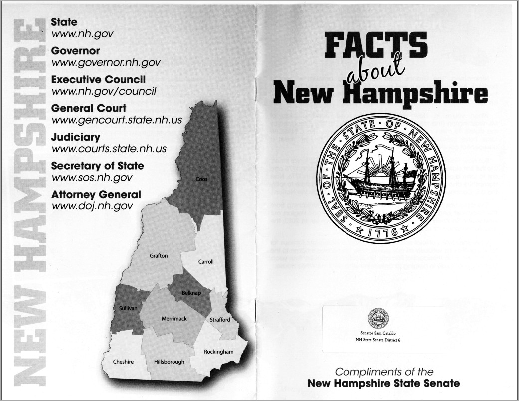 Facts About New Hampshire Booklet Published By The Nh State Senate C 2012 Anura Guruge 4871